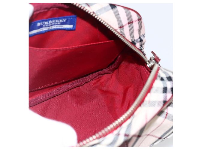Borsa a spalla Burberry Nova Check Blue Label in nylon beige argento autentica bs33073 - vista 18