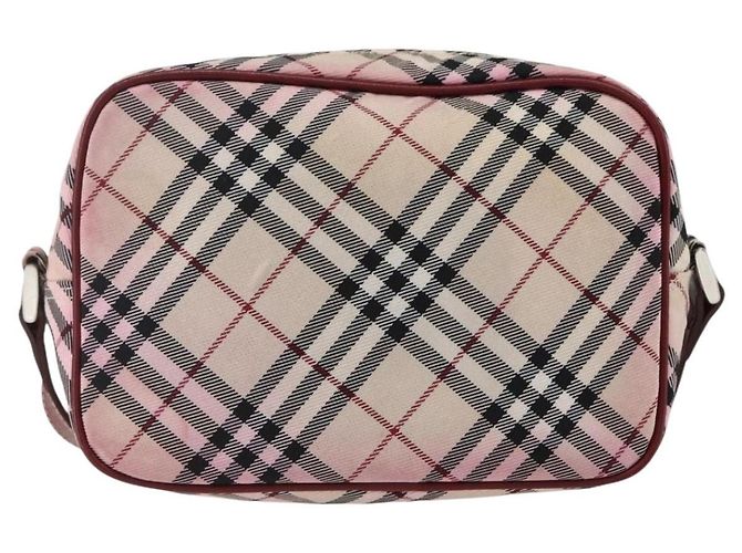 Borsa a spalla Burberry Nova Check Blue Label in nylon beige argento autentica bs33073 - vista 3
