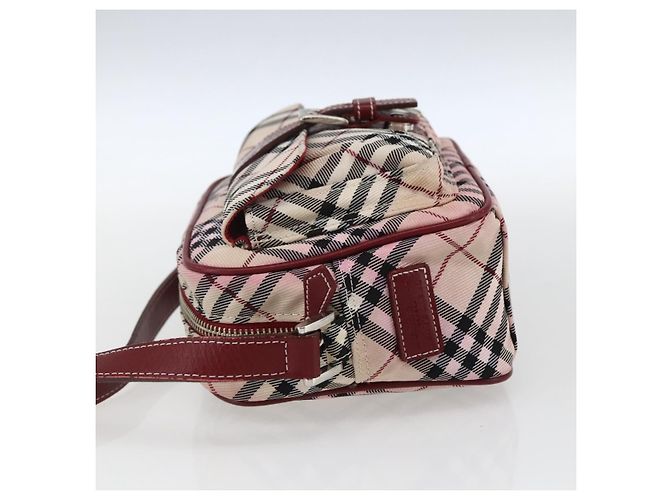 Borsa a spalla Burberry Nova Check Blue Label in nylon beige argento autentica bs33073 - vista 4