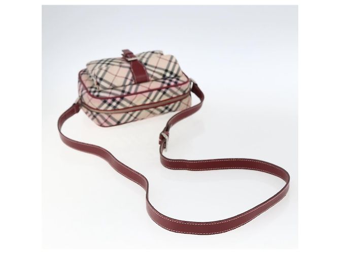 Borsa a spalla Burberry Nova Check Blue Label in nylon beige argento autentica bs33073 - vista 7