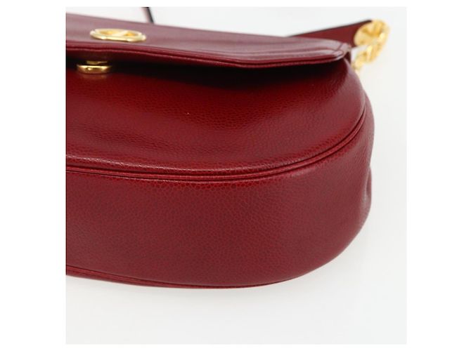 Borsa a Spalla Christian Dior in Pelle Rossa e Oro Auth ep13111 Rosso D'oro - vista 10