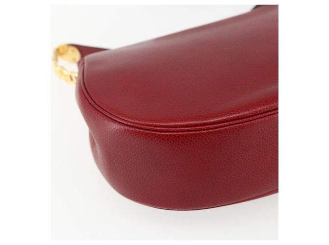 Borsa a Spalla Christian Dior in Pelle Rossa e Oro Auth ep13111 Rosso D'oro - vista 13