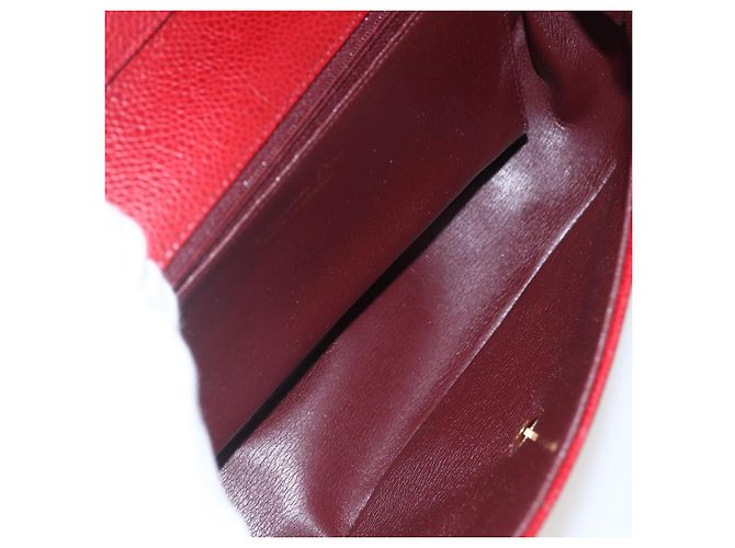 Borsa a Spalla Christian Dior in Pelle Rossa e Oro Auth ep13111 Rosso D'oro - vista 17