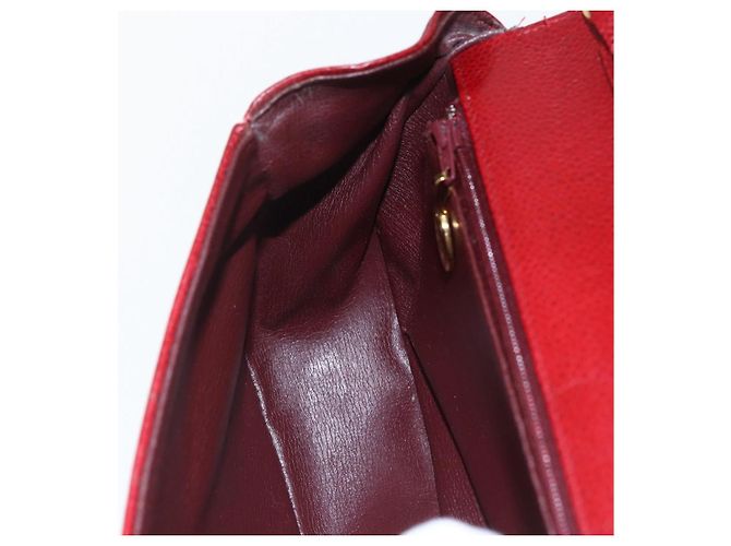 Borsa a Spalla Christian Dior in Pelle Rossa e Oro Auth ep13111 Rosso D'oro - vista 19