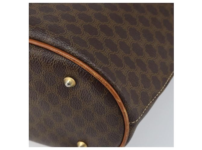 Céline Borsa Tote in Tela Macadam CELINE in Pelle PVC Marrone Oro Auth BA9942 D'oro - vista 10
