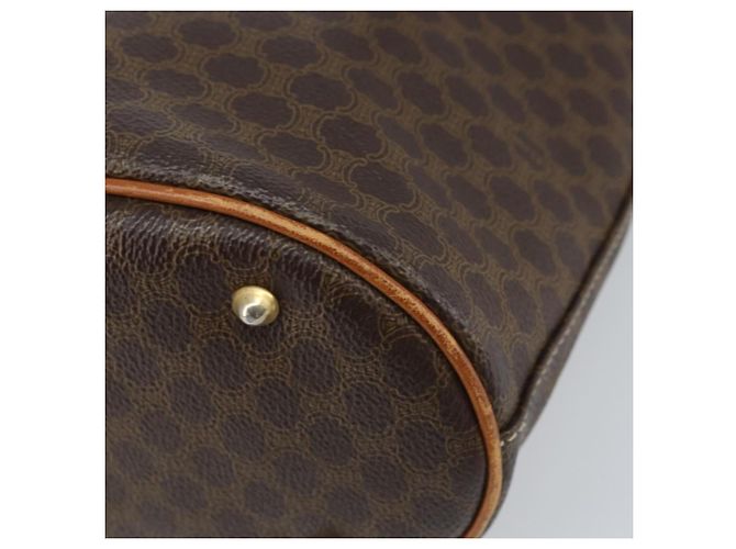 Céline Borsa Tote in Tela Macadam CELINE in Pelle PVC Marrone Oro Auth BA9942 D'oro - vista 12