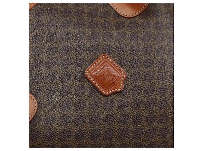 Céline Borsa Tote in Tela Macadam CELINE in Pelle PVC Marrone Oro Auth BA9942 D'oro - vista 15