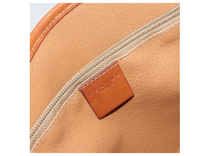 Céline Borsa Tote in Tela Macadam CELINE in Pelle PVC Marrone Oro Auth BA9942 D'oro - vista 17