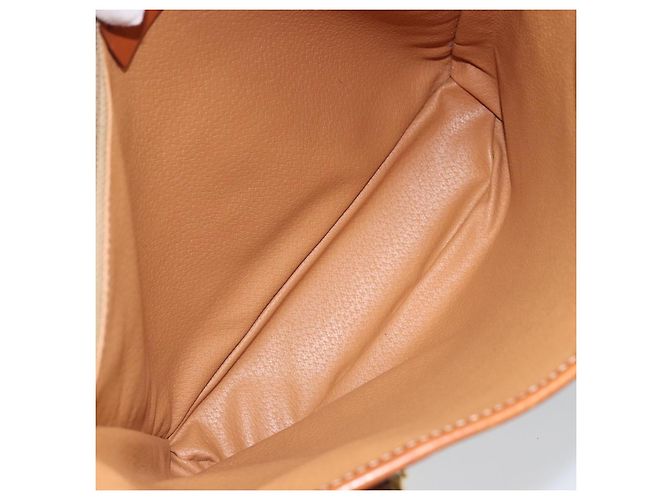 Céline Borsa Tote in Tela Macadam CELINE in Pelle PVC Marrone Oro Auth BA9942 D'oro - vista 18