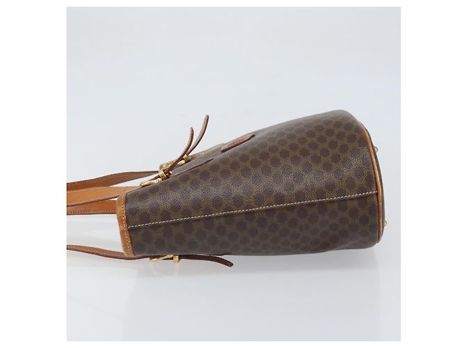Céline Borsa Tote in Tela Macadam CELINE in Pelle PVC Marrone Oro Auth BA9942 D'oro - vista 5
