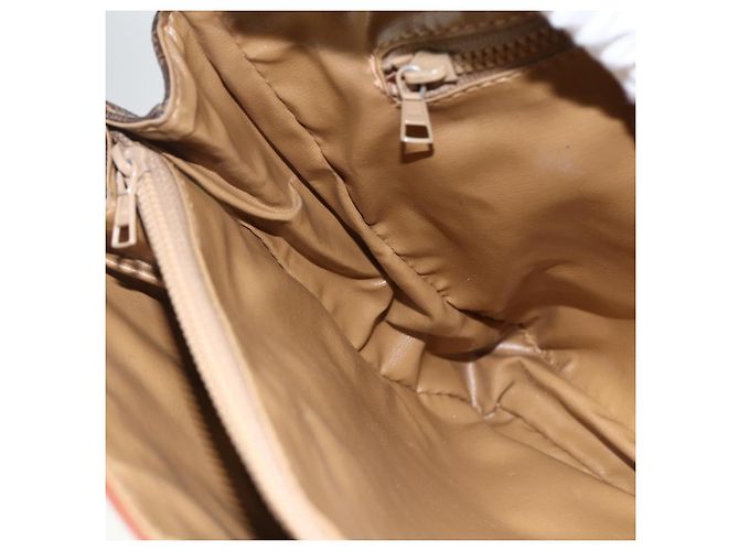 Céline Borsa a mano in tela Macadam CELINE in pelle PVC marrone oro Auth 170627 D'oro - vista 18