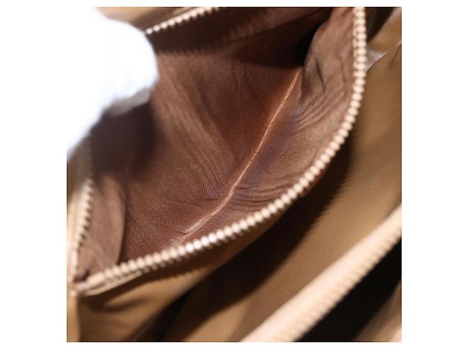 Céline Borsa a mano in tela Macadam CELINE in pelle PVC marrone oro Auth 170627 D'oro - vista 19