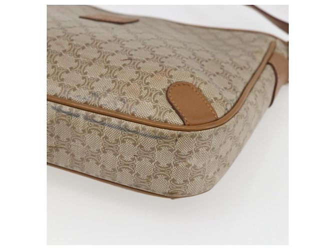 Céline Borsa a Spalla in Tela Macadam CELINE PVC Beige Auth 170260 - vista 10