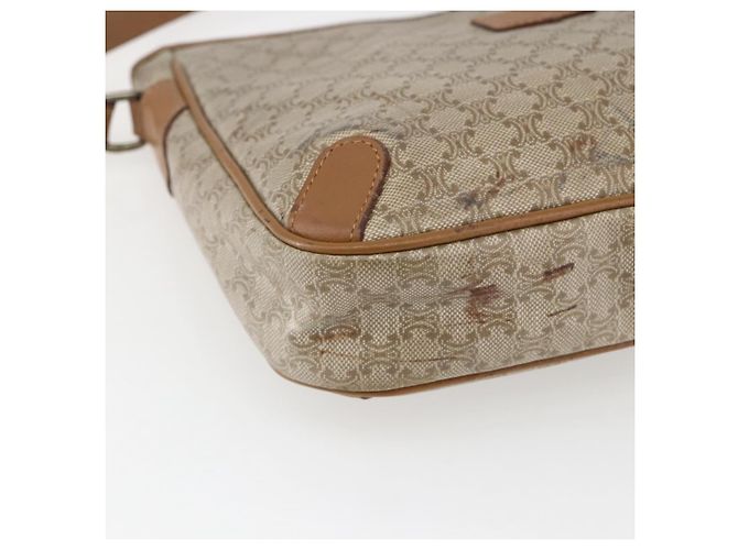 Céline Borsa a Spalla in Tela Macadam CELINE PVC Beige Auth 170260 - vista 11