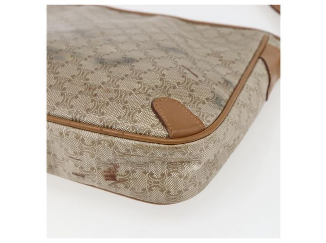 Céline Borsa a Spalla in Tela Macadam CELINE PVC Beige Auth 170260 - vista 12