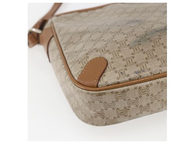 Céline Borsa a Spalla in Tela Macadam CELINE PVC Beige Auth 170260 - vista 13