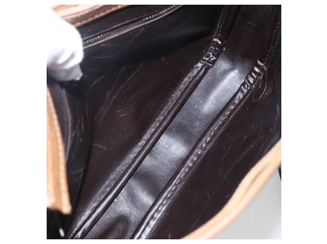 Céline Borsa a Spalla in Tela Macadam CELINE PVC Beige Auth 170260 - vista 17