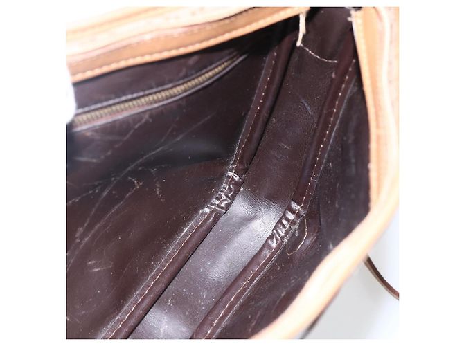 Céline Borsa a Spalla in Tela Macadam CELINE PVC Beige Auth 170260 - vista 18
