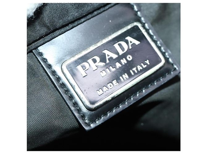 Borsa a Spalla PRADA Nylon Nero Argento Autentica 169103 - vista 19