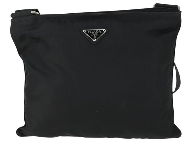 Borsa a Spalla PRADA Nylon Nero Argento Autentica 169103 - vista 2