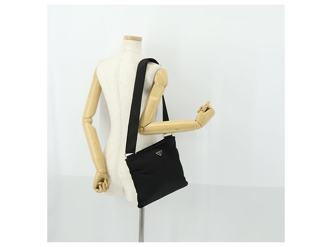Borsa a Spalla PRADA Nylon Nero Argento Autentica 169103 - vista 21