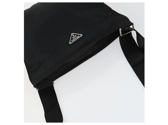 Borsa a Spalla PRADA Nylon Nero Argento Autentica 169103 - vista 6