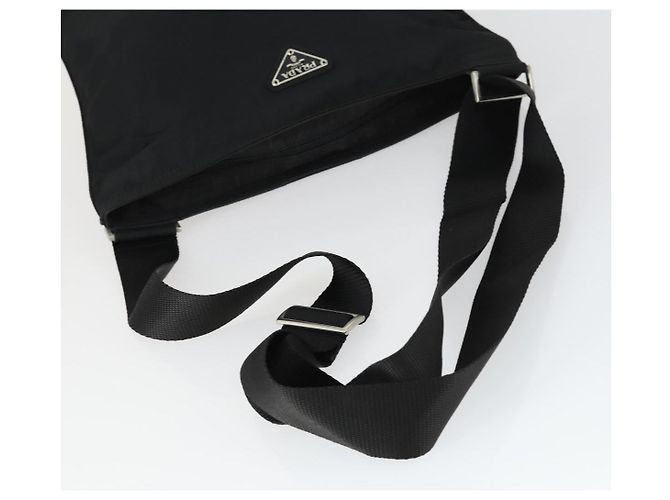 Borsa a Spalla PRADA Nylon Nero Argento Autentica 169103 - vista 7