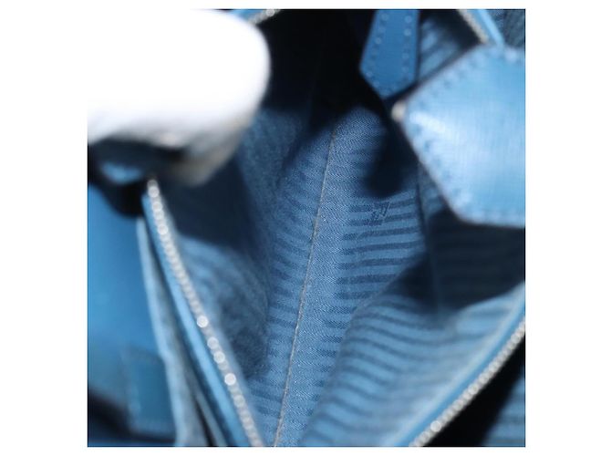 FENDI Sac à main To joule en cuir 2 en 1 Bleu Or Auth 165976 Doré - vue 23