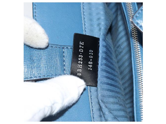 FENDI Sac à main To joule en cuir 2 en 1 Bleu Or Auth 165976 Doré - vue 25