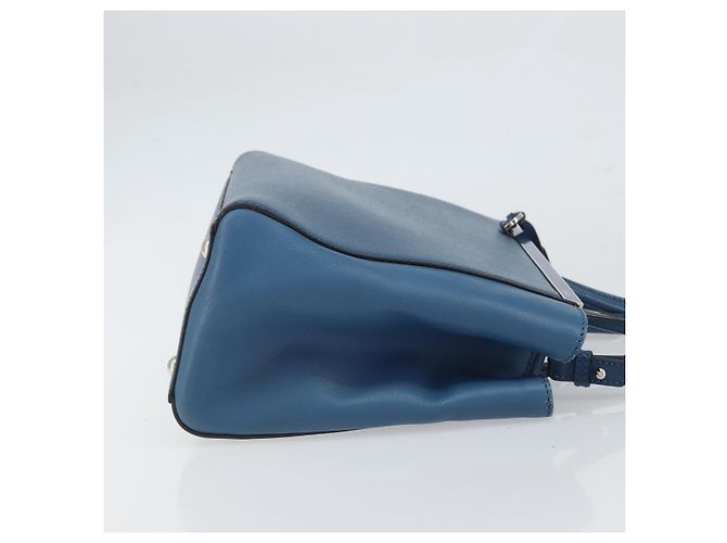 FENDI Sac à main To joule en cuir 2 en 1 Bleu Or Auth 165976 Doré - vue 4