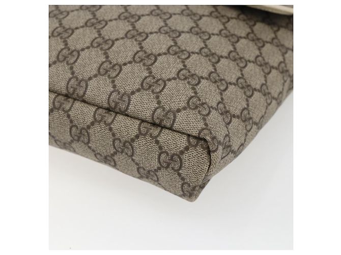 Gucci Borsa a Spalla GG Supreme PVC Beige Oro 223666 Auth 170280 D'oro - vista 10