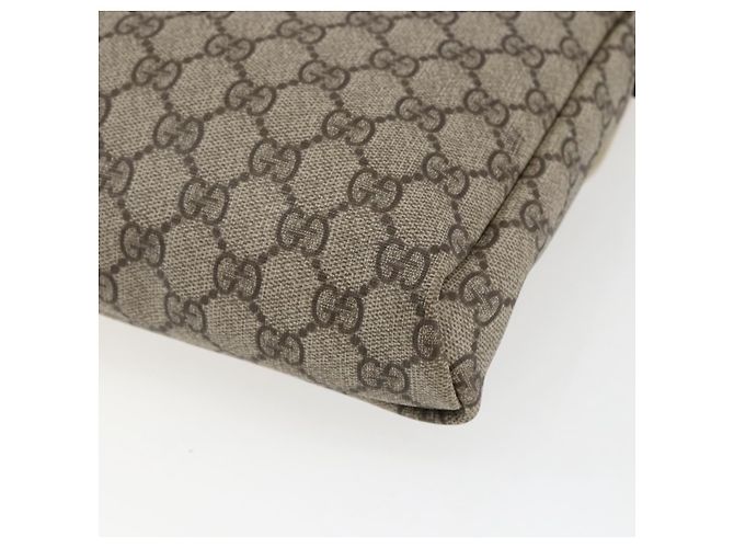 Gucci Borsa a Spalla GG Supreme PVC Beige Oro 223666 Auth 170280 D'oro - vista 12