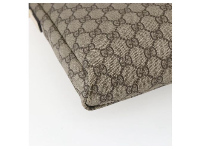 Gucci Borsa a Spalla GG Supreme PVC Beige Oro 223666 Auth 170280 D'oro - vista 13