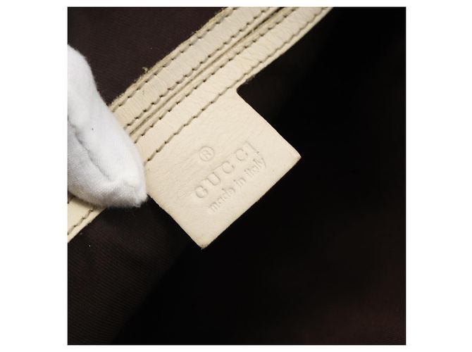 Gucci Borsa a Spalla GG Supreme PVC Beige Oro 223666 Auth 170280 D'oro - vista 15