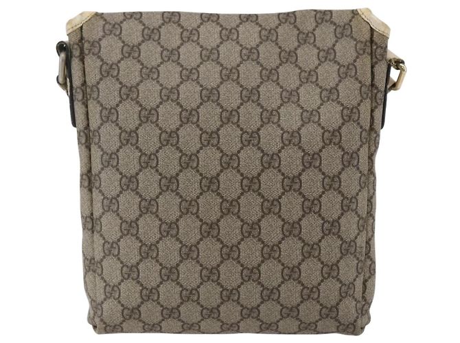 Gucci Borsa a Spalla GG Supreme PVC Beige Oro 223666 Auth 170280 D'oro - vista 3