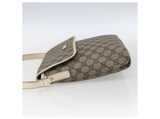 Gucci Borsa a Spalla GG Supreme PVC Beige Oro 223666 Auth 170280 D'oro - vista 4