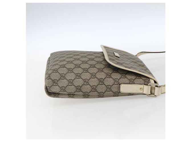 Gucci Borsa a Spalla GG Supreme PVC Beige Oro 223666 Auth 170280 D'oro - vista 5