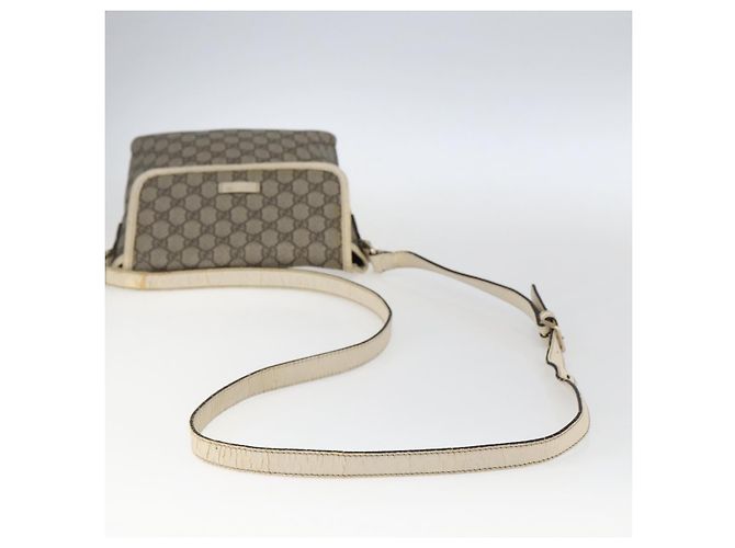 Gucci Borsa a Spalla GG Supreme PVC Beige Oro 223666 Auth 170280 D'oro - vista 7