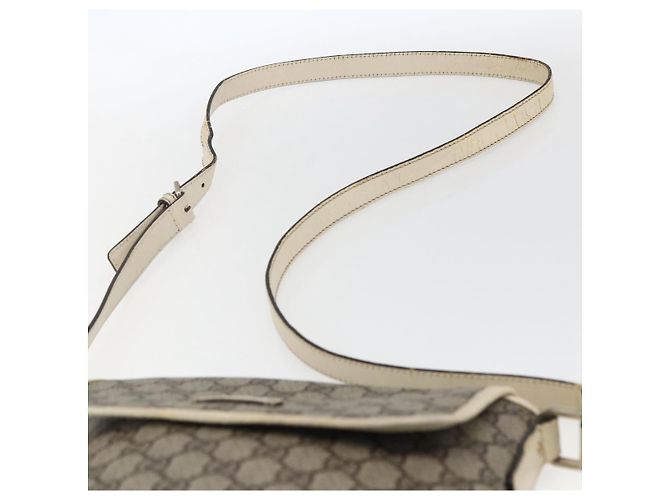 Gucci Borsa a Spalla GG Supreme PVC Beige Oro 223666 Auth 170280 D'oro - vista 8