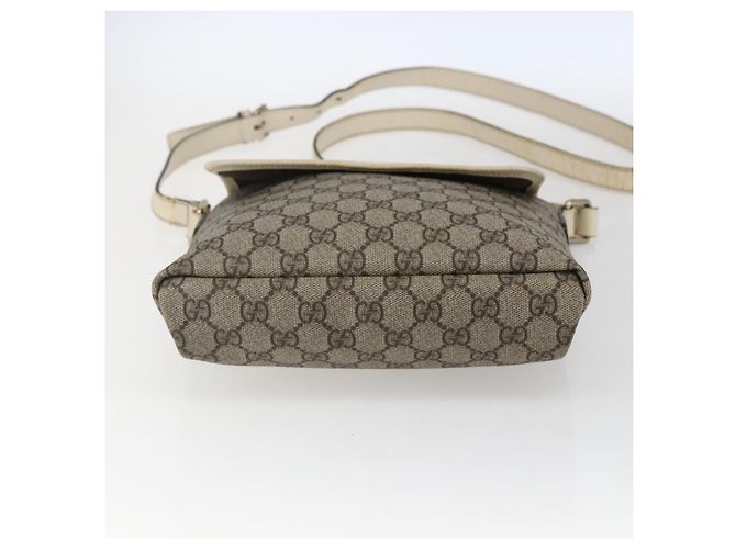 Gucci Borsa a Spalla GG Supreme PVC Beige Oro 223666 Auth 170280 D'oro - vista 9