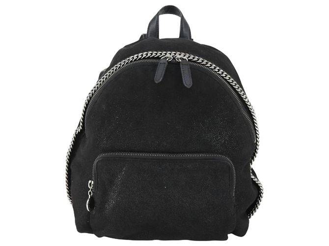 Autre Marque Zaino Stella McCartney in suede nero e argento Auth BA9895 - vista 2
