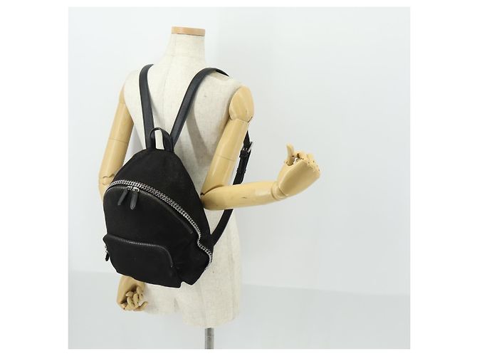 Autre Marque Zaino Stella McCartney in suede nero e argento Auth BA9895 - vista 25