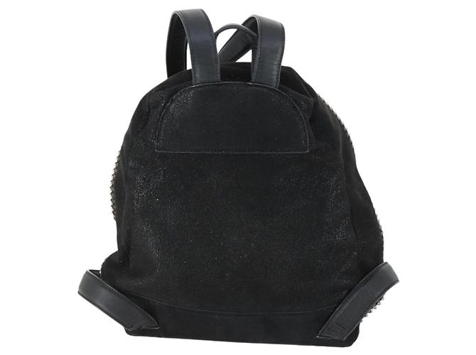 Autre Marque Zaino Stella McCartney in suede nero e argento Auth BA9895 - vista 3