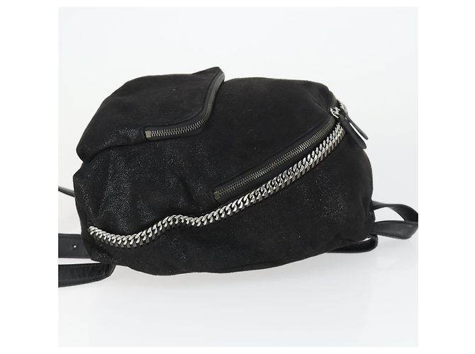 Autre Marque Zaino Stella McCartney in suede nero e argento Auth BA9895 - vista 4