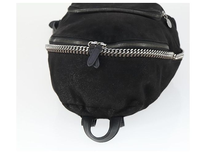 Autre Marque Zaino Stella McCartney in suede nero e argento Auth BA9895 - vista 6