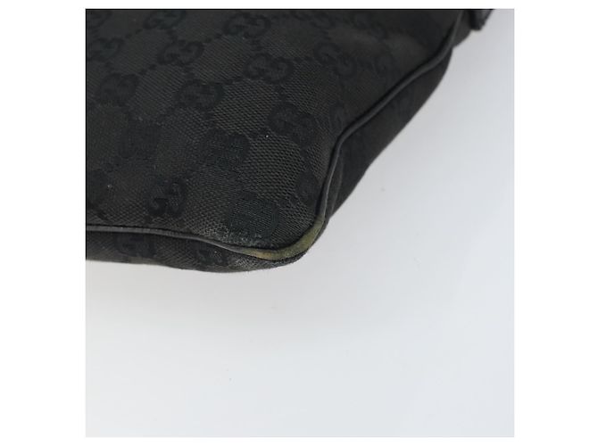 Borsa a Spalla GG Canvas Gucci Nera Argento 113013 Auth 170306 Nero - vista 10