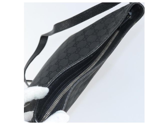 Borsa a Spalla GG Canvas Gucci Nera Argento 113013 Auth 170306 Nero - vista 14