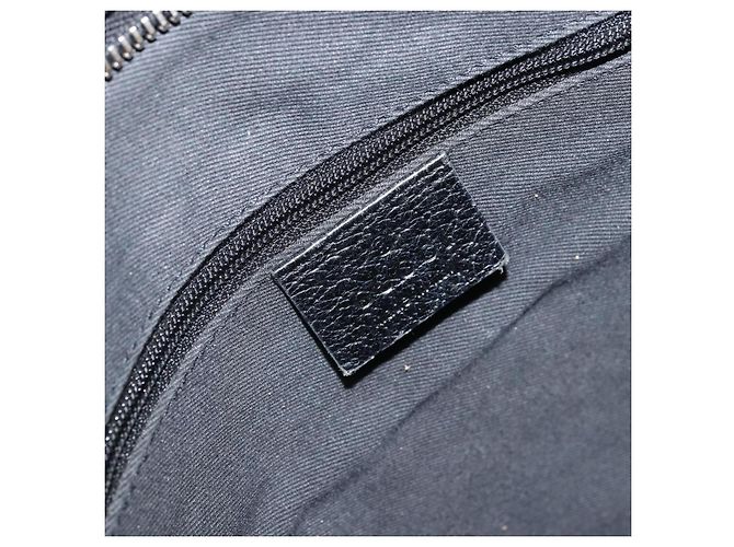Borsa a Spalla GG Canvas Gucci Nera Argento 113013 Auth 170306 Nero - vista 16