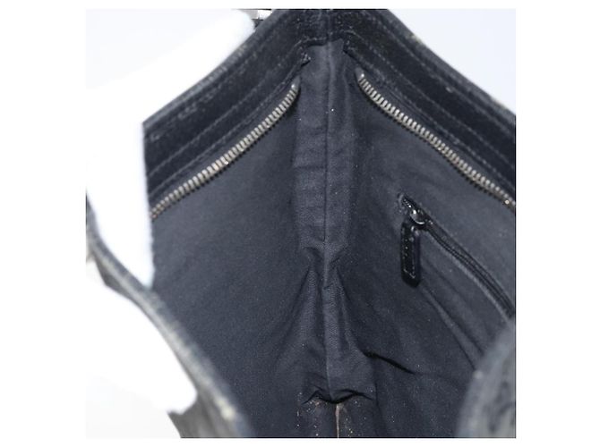 Borsa a Spalla GG Canvas Gucci Nera Argento 113013 Auth 170306 Nero - vista 19
