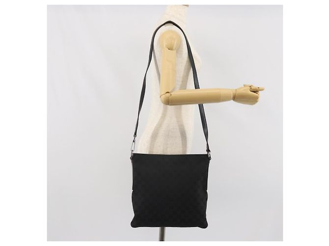 Borsa a Spalla GG Canvas Gucci Nera Argento 113013 Auth 170306 Nero - vista 23